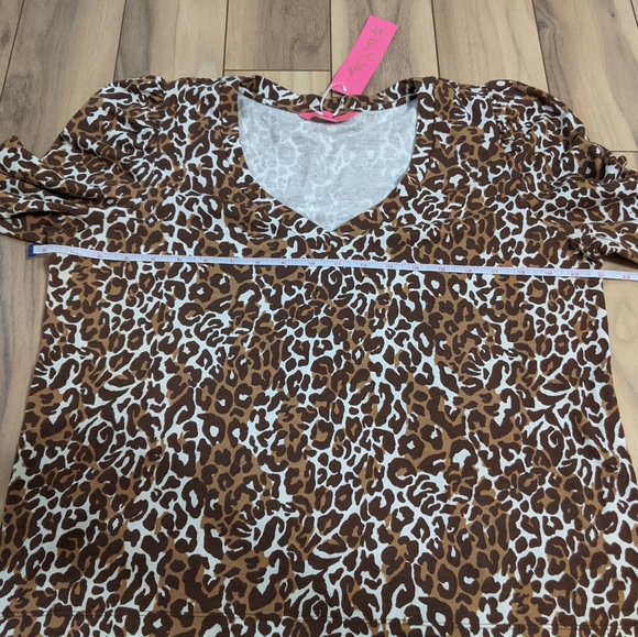 NWT! Lilly Pulitzer Jansen V-Neckline Sweatshirt Chocolate My Favorite Spot L - Picture 13 of 13